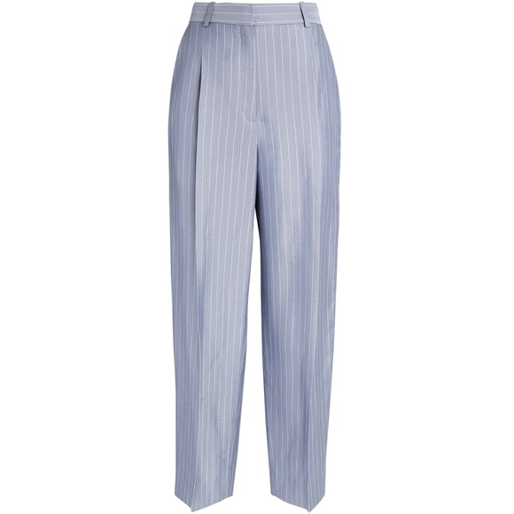 Sandro Blue & White Striped Straight Leg Trousers - Picture 3 of 3